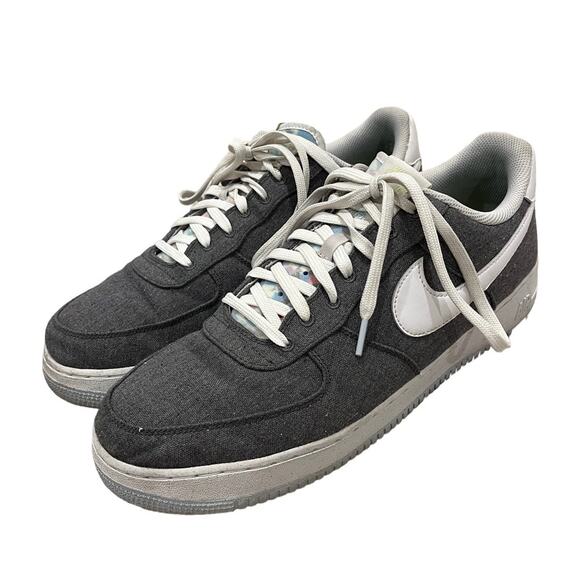 Nike Air Force 1 07 "Recycled Canvas" Iron‎ Grey-Barely Volt CN0866-002 Size 14 - Picture 1 of 8